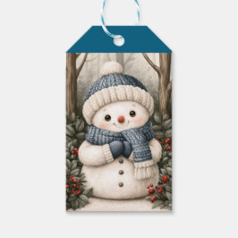 Schneemann Geschenkanhänger