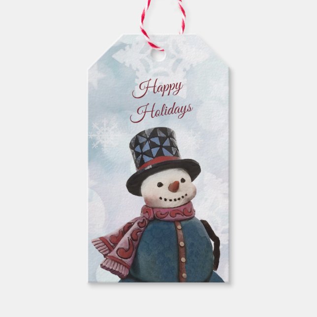 Schneemann-Geschenkanhänger Geschenkanhänger (Vorderseite)