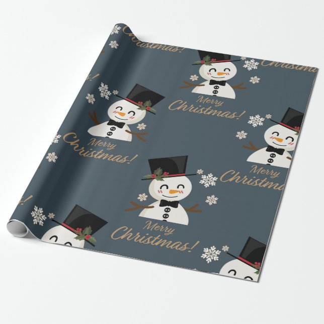 Schneemann Geschenkpapier (Ungerollt)
