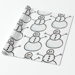Schneemann Geschenkpapier