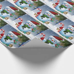 Schneemann Geschenkpapier