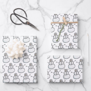 Schneemann Geschenkpapier Set