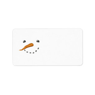 SCHNEEMANN-GESICHT ADRESSAUFKLEBER