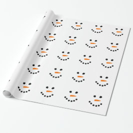 Schneemann-Gesicht Geschenkpapier