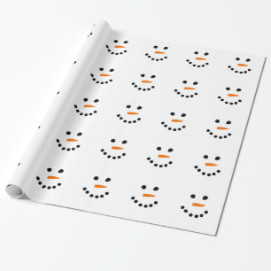 Schneemann-Gesicht Geschenkpapier