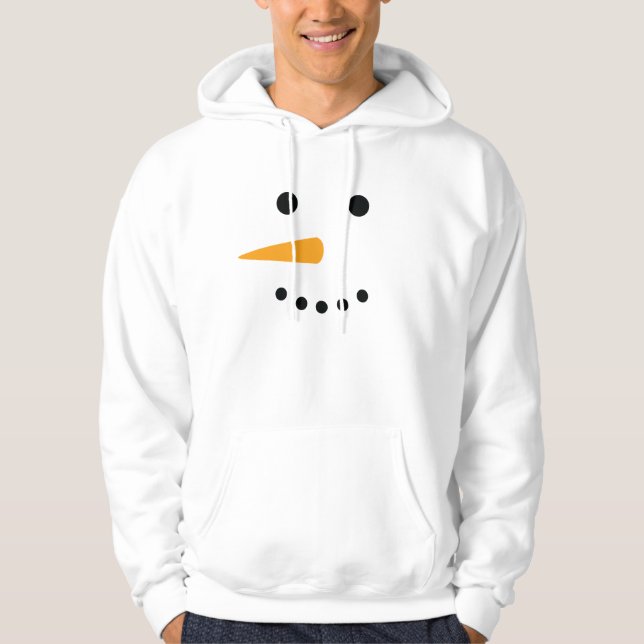 Schneemann-Gesicht Hoodie (Vorderseite)