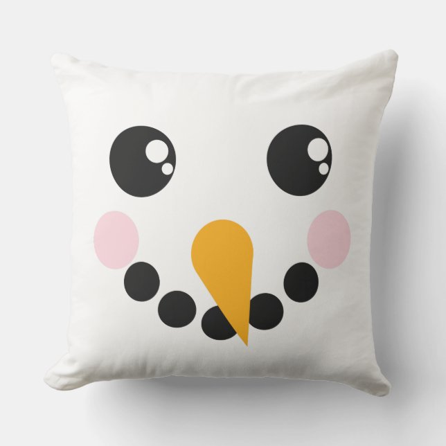 Schneemann-Gesicht Kissen (Vorderseite)