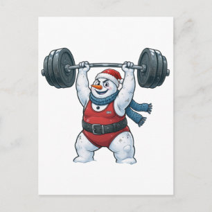 Schneemann Gewichtheber Weihnachten 2026 Fitness-U