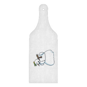 Schneemann Glas Paddle Schneidbrett Schneidebrett