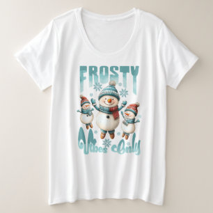 Schneemann Große Größe T-Shirt