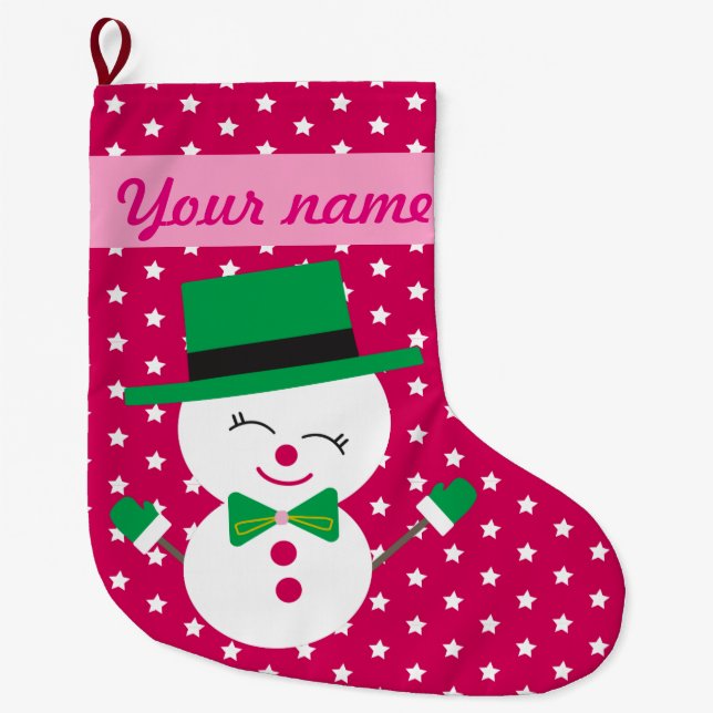 Schneemann Großer Weihnachtsstrumpf (Vorderseite)