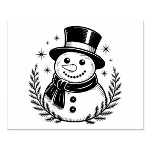 Schneemann Gummistempel