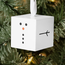 Schneemann Holz-Würfel-Weihnachtsbaumschmuck