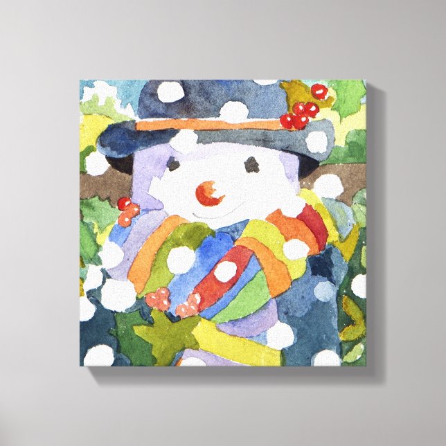 Schneemann im Schnee 2011 Leinwanddruck (Vorderseite)