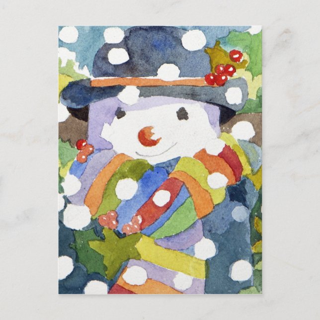 Schneemann im Schnee 2011 Postkarte (Vorderseite)