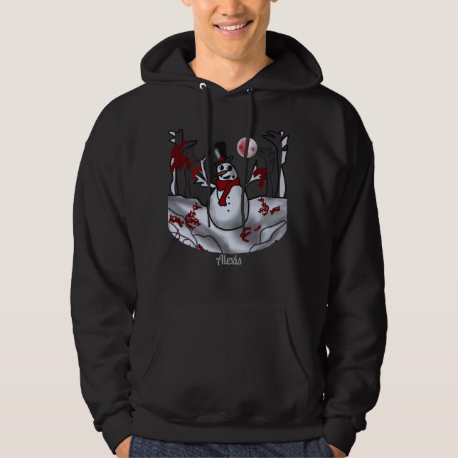 Schneemann im Schwarzwald Hoodie (Vorderseite)