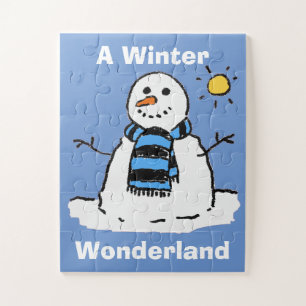 Schneemann im Winter Puzzle