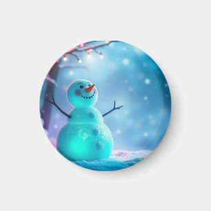 Schneemann im Winterwunderland Magnet