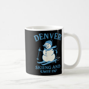 Schneemann in Denver Colorado Skifahren und Lächel Kaffeetasse