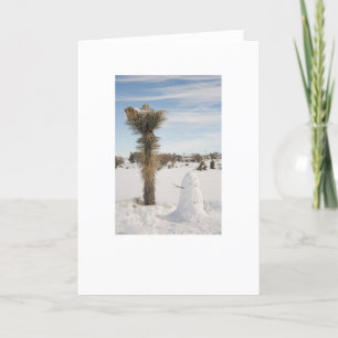 Schneemann in der hohen Wüste Feiertagskarte