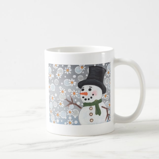 Schneemann in einem Schneesturm Tasse (Rechts)