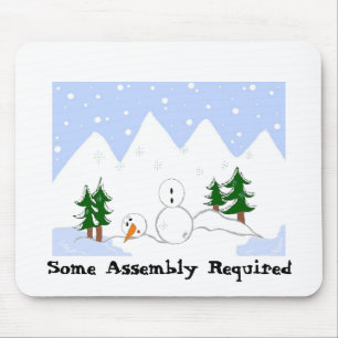 Schneemann in Not Mousepad