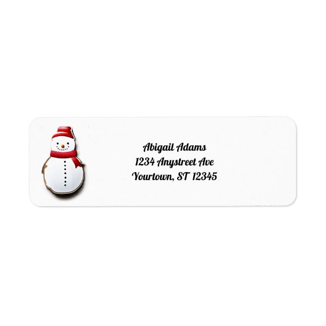 Schneemann in roter Aussparung (Vorne)
