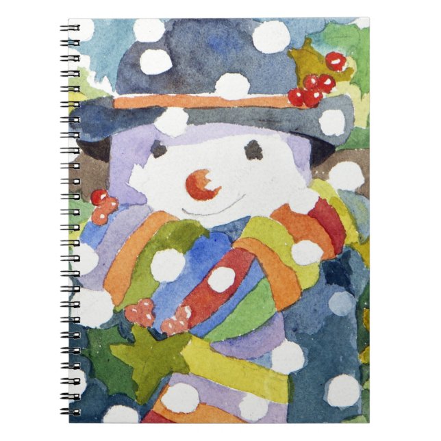 Schneemann in Schnee 2011 Notizblock (Vorderseite)