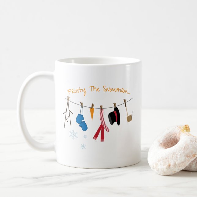 Schneemann Kaffeetasse (Mit Donut)