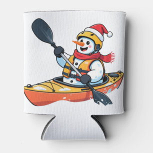 Schneemann-Kajakfahrer-Weihnachten 2026 Feiertags- Dosenkühler