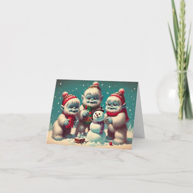 Schneemann Karte (Vorderseite)