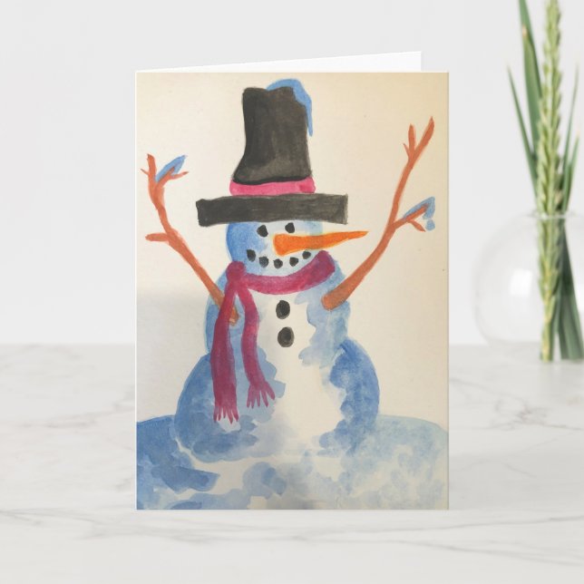 Schneemann Karte (Vorderseite)