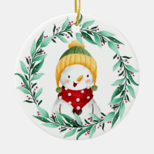 Schneemann-Keramik Keramik Ornament