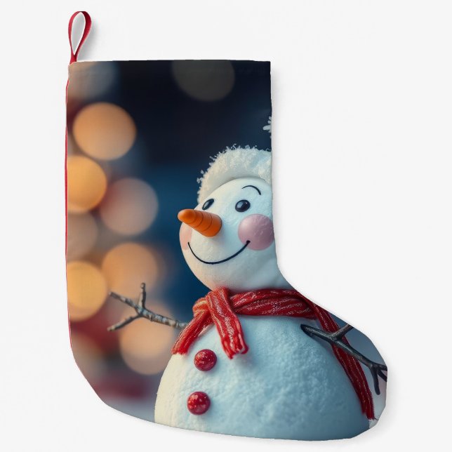 Schneemann Kleiner Weihnachtsstrumpf (Vorderseite)