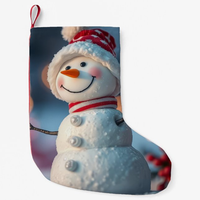 Schneemann Kleiner Weihnachtsstrumpf (Vorderseite)