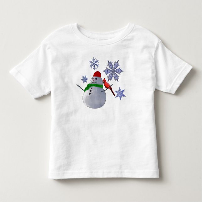 Schneemann Kleinkind T-shirt (Vorderseite)