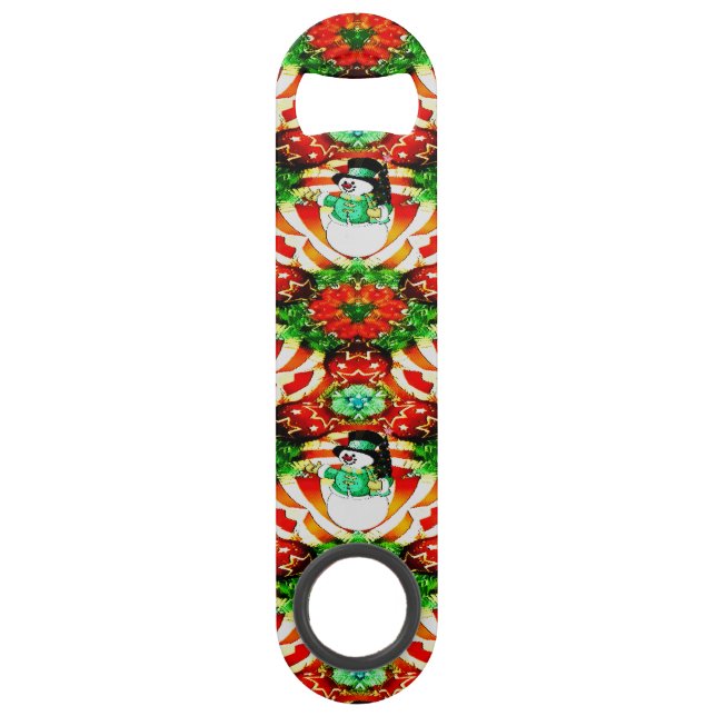 Schneemann-Knall Speedflaschenöffner (Vorderseite)