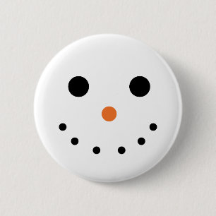 Schneemann-Knopf Button