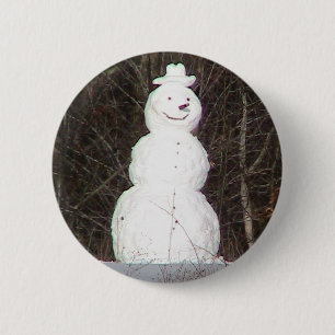 Schneemann-Knopf Button