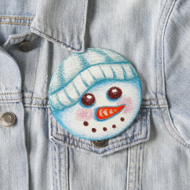 Schneemann-Knopf Button (Beispiel)