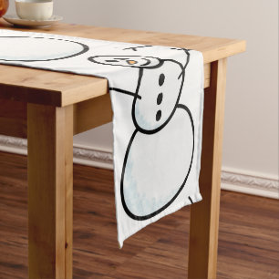 Schneemann Kurzer Tischläufer