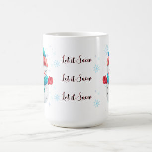 Schneemann Lass es schneien Tasse