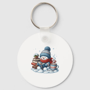 Schneemann Lesebücher Liebhaber Bibliothekar Büche Schlüsselanhänger