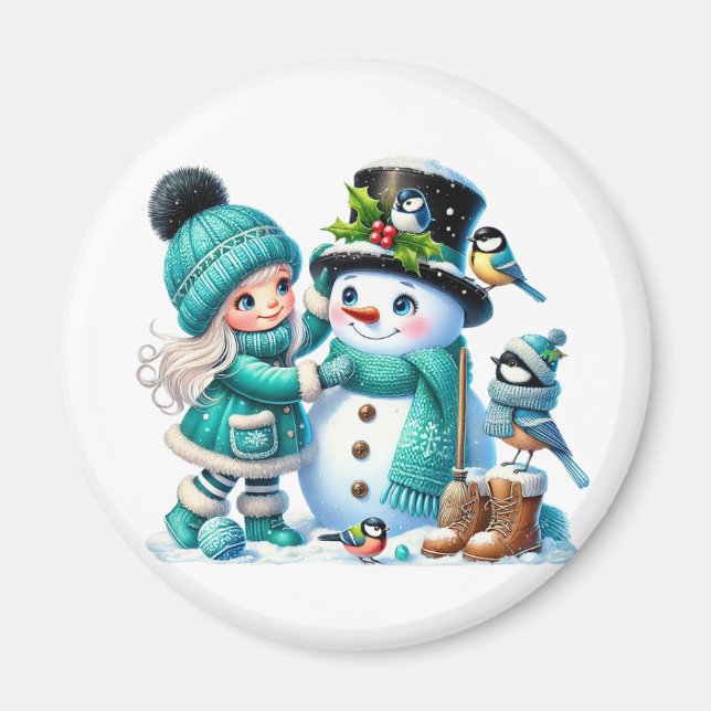 Schneemann-Magnet Magnet (Vorne)