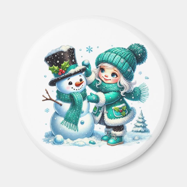 Schneemann-Magnet Magnet (Vorne)