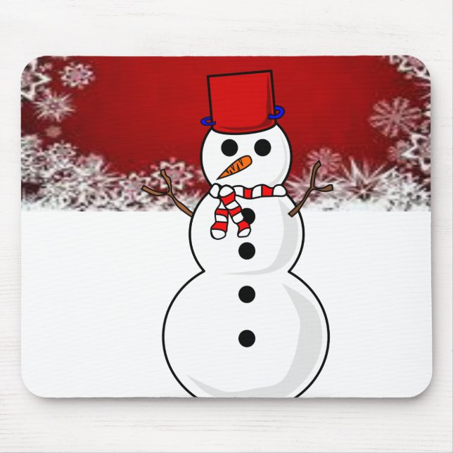 Schneemann-Mauspad Mousepad (Vorne)