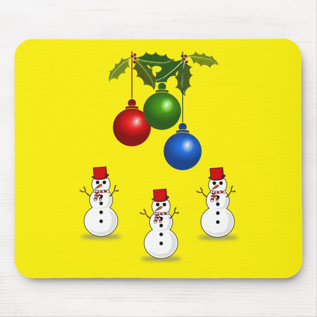Schneemann-Mauspad Mousepad (Vorne)