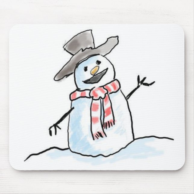 Schneemann-Mauspad Mousepad (Vorne)