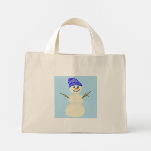 Schneemann Mini-Tasche Mini Stoffbeutel