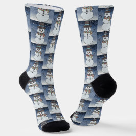 Schneemann mit BG - Premium Socken